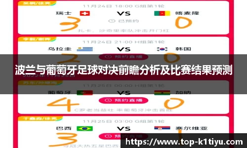 波兰与葡萄牙足球对决前瞻分析及比赛结果预测
